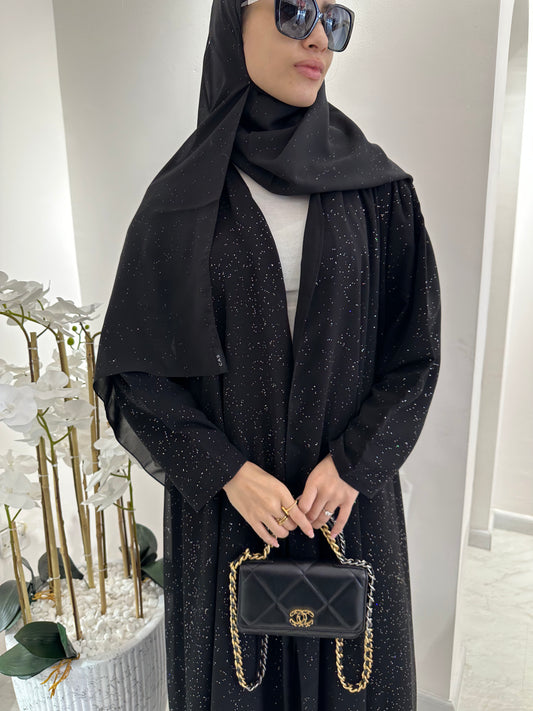 C Summer Black Shimmer Kloosh Abaya