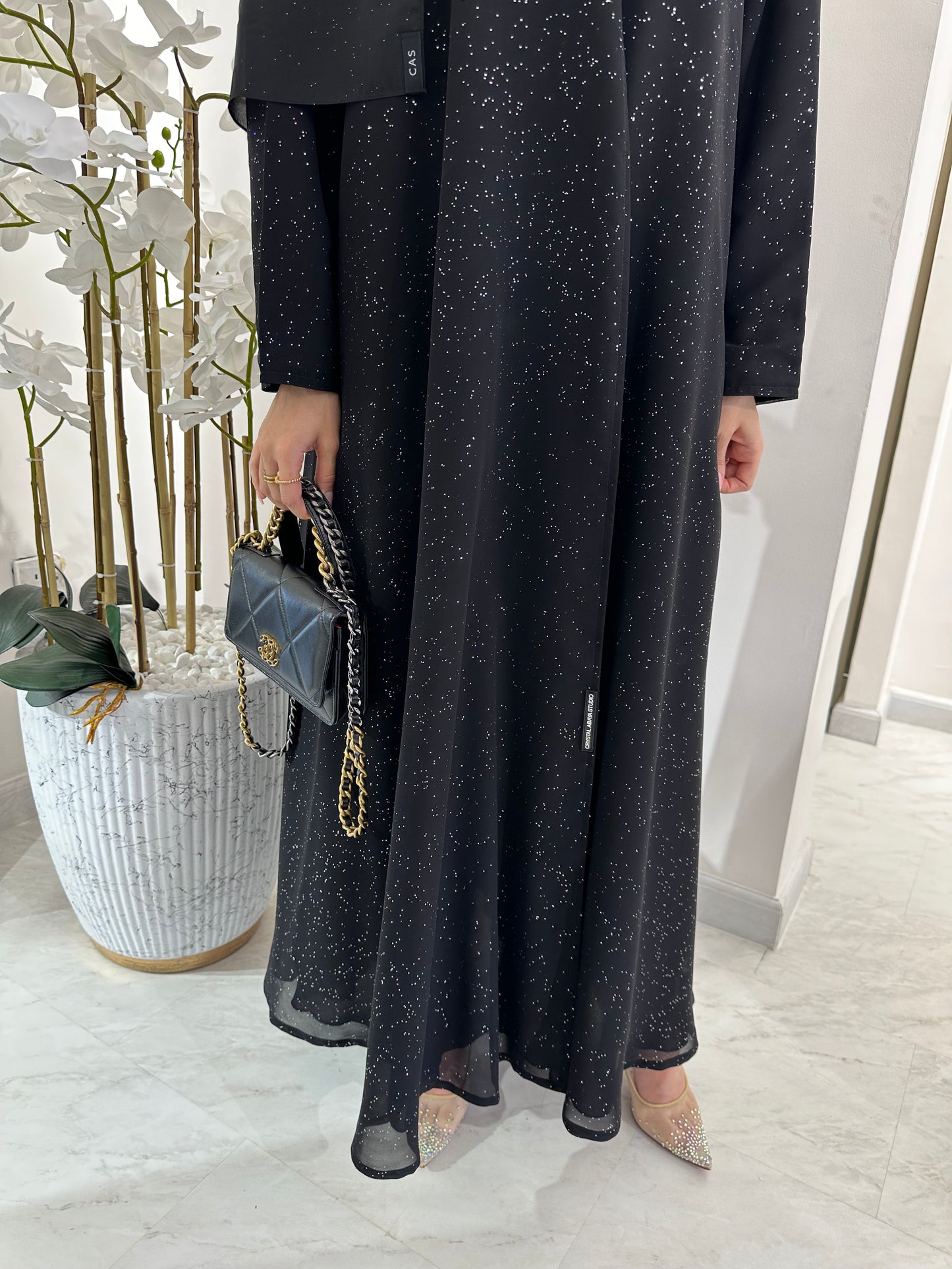 C Summer Black Shimmer Kloosh Abaya