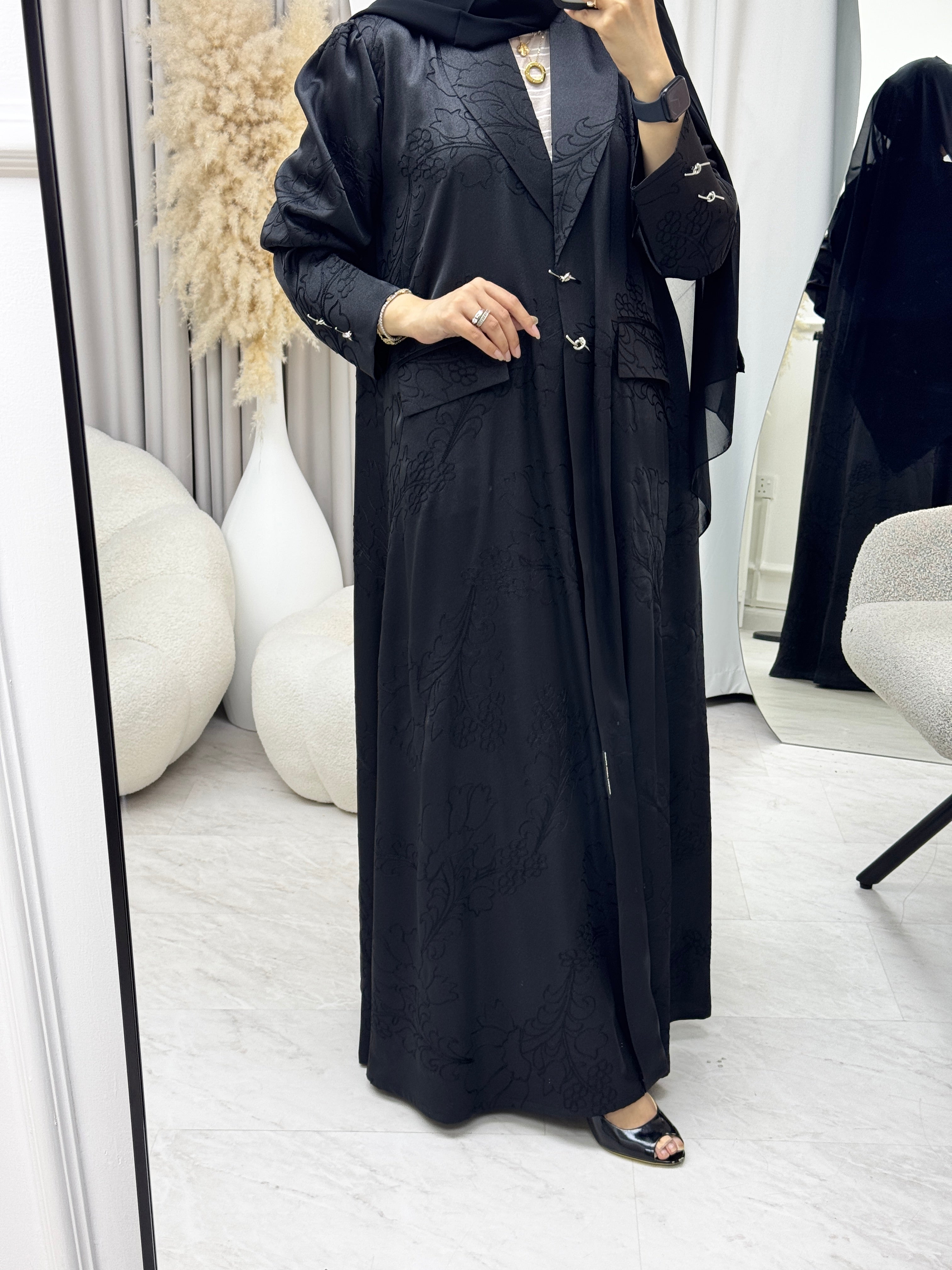C 1334 Black Coat Abaya