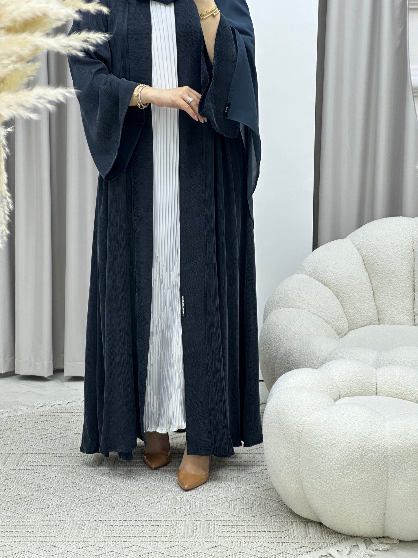 C Turkish Ramadan Blue-Grey Abaya