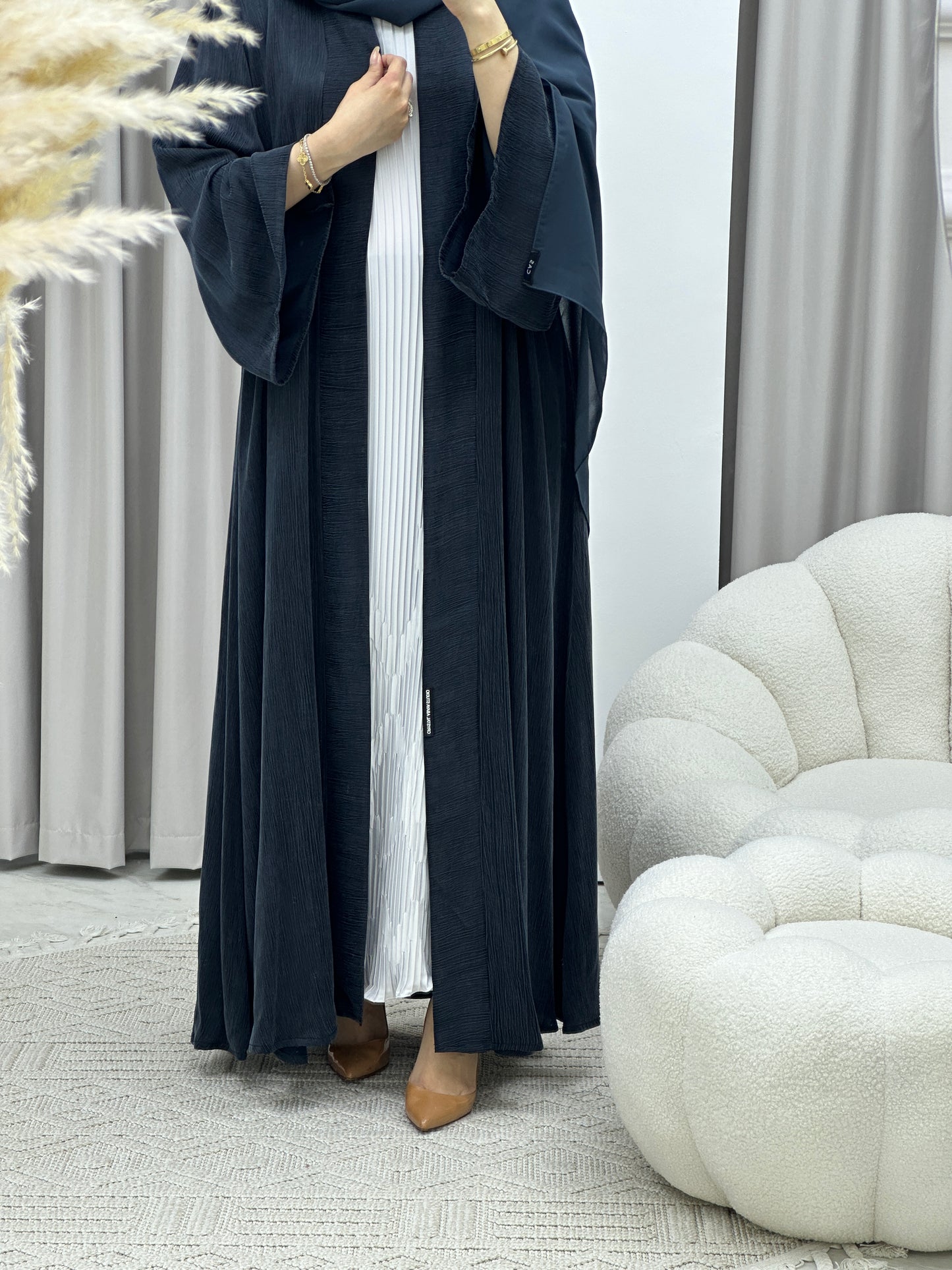 C Turkish Ramadan Blue-Grey Abaya