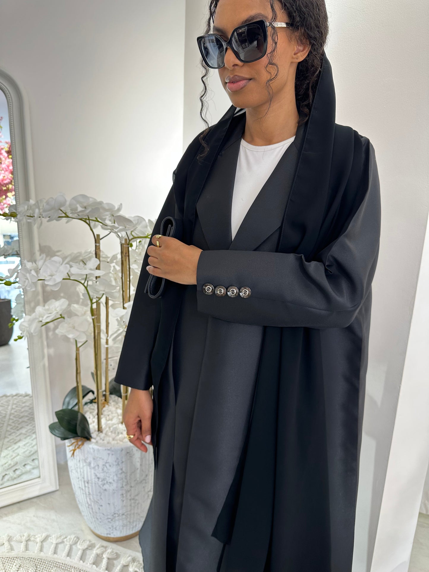 C RTW Black Summer Work Abaya 03