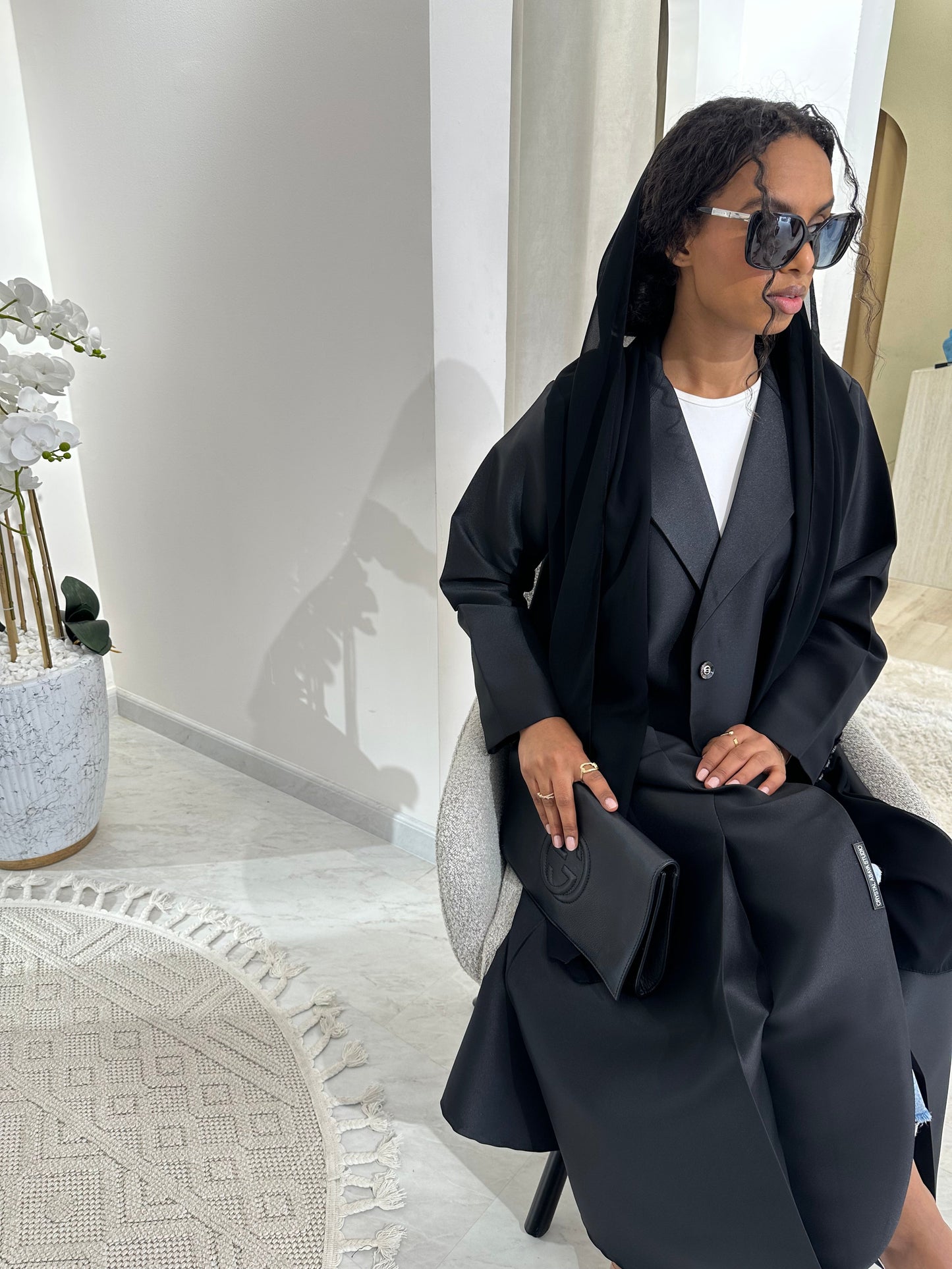 C RTW Black Summer Work Abaya 03