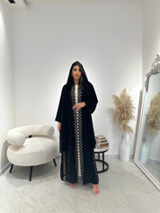 C 1308 Black Lace Abaya