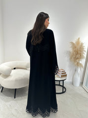 C 1317 Black Lace Abaya