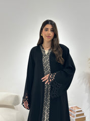 C 1317 Black Lace Abaya