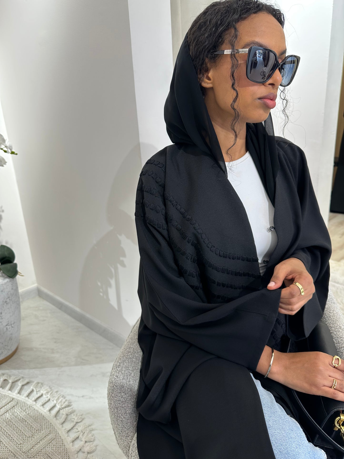 C Black Summer Work Abaya 10