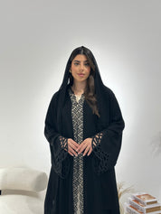 C 1317 Black Lace Abaya