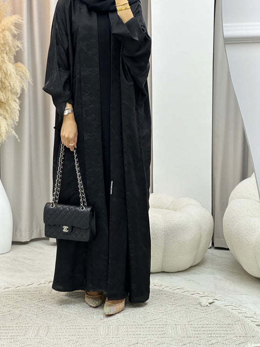 C 0158-01 Black Camo Bisht Abaya