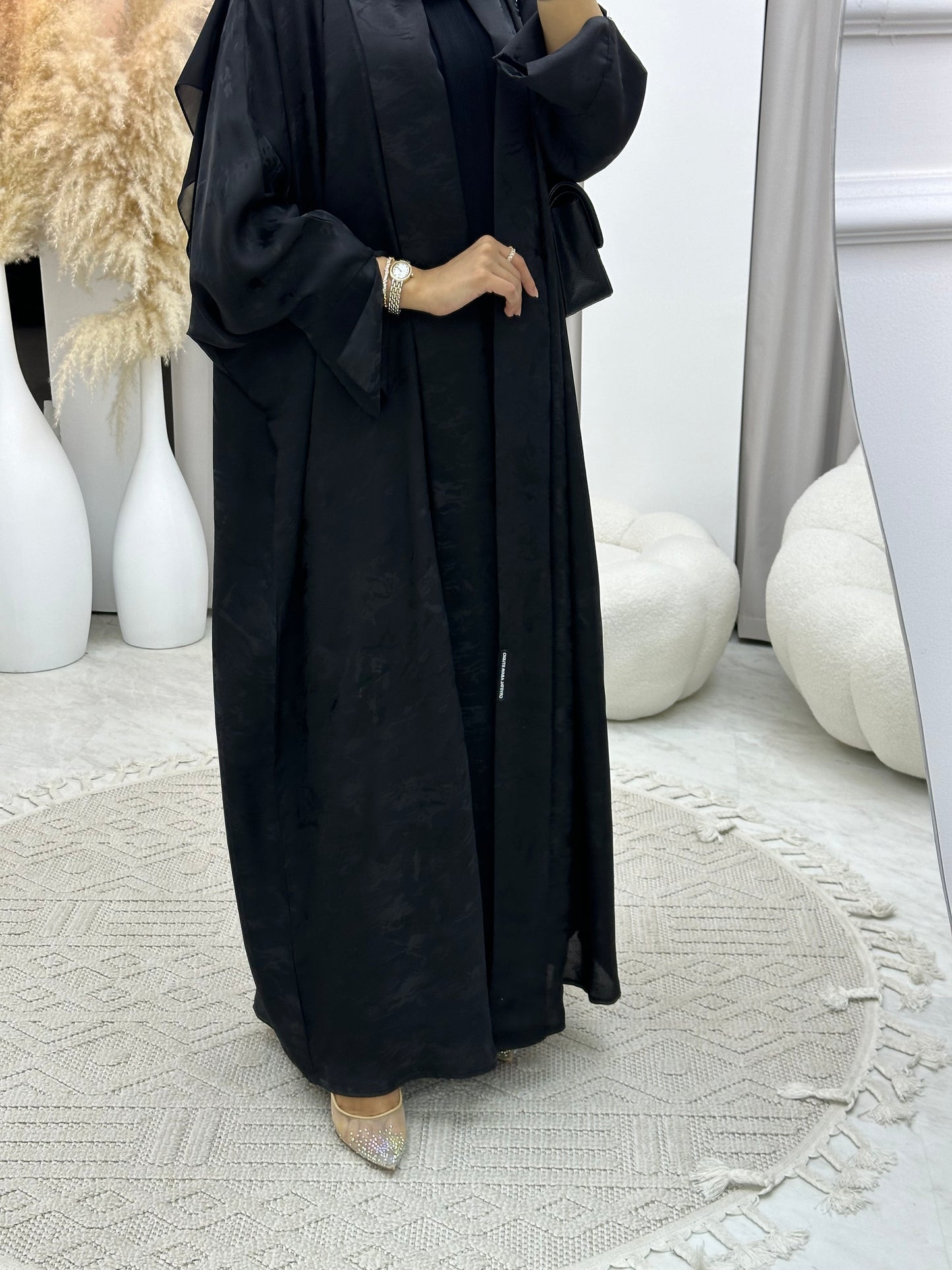 C 0158-01 Black Camo Bisht Abaya