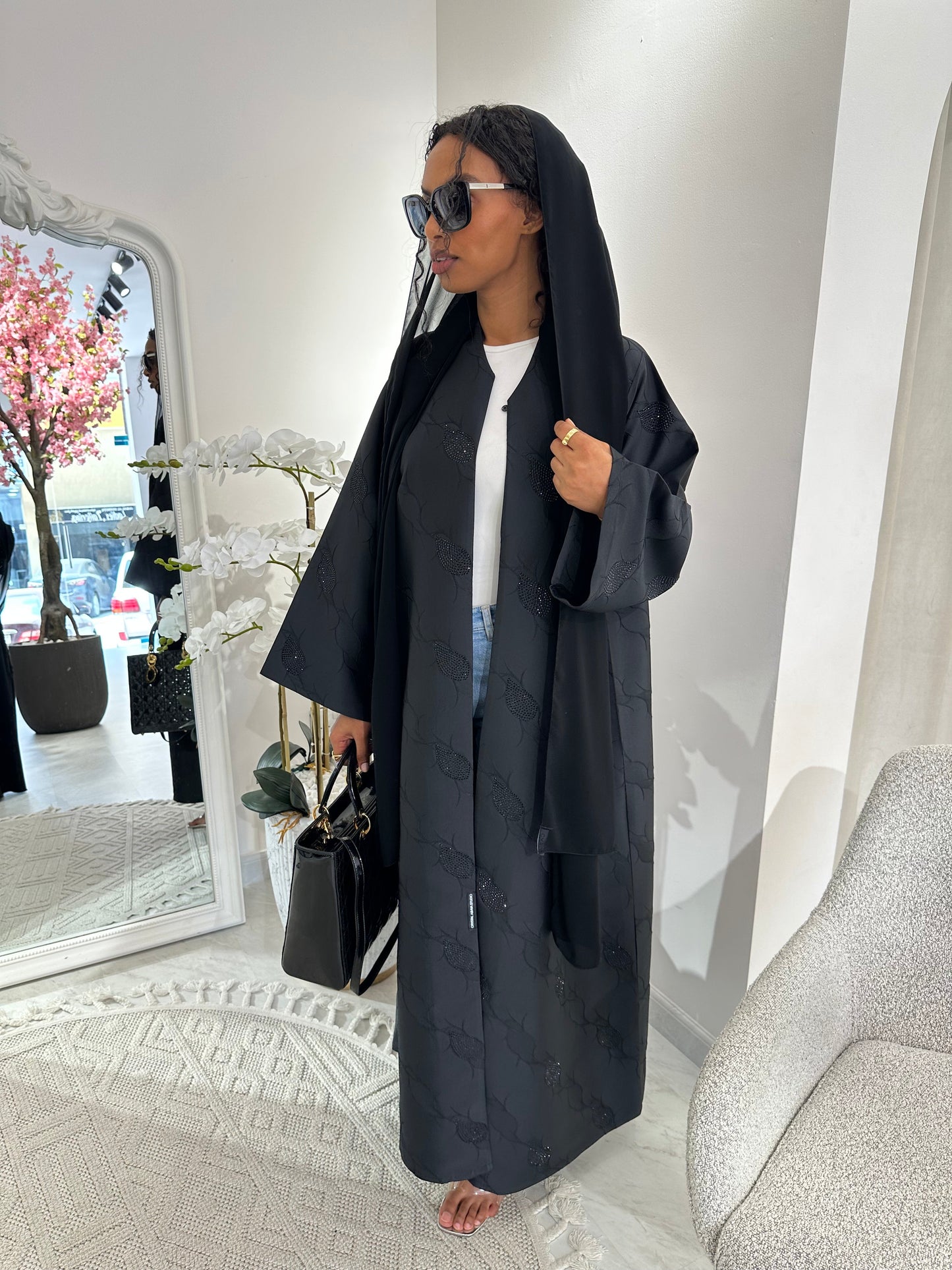 C RTW Black Summer Work Abaya 14