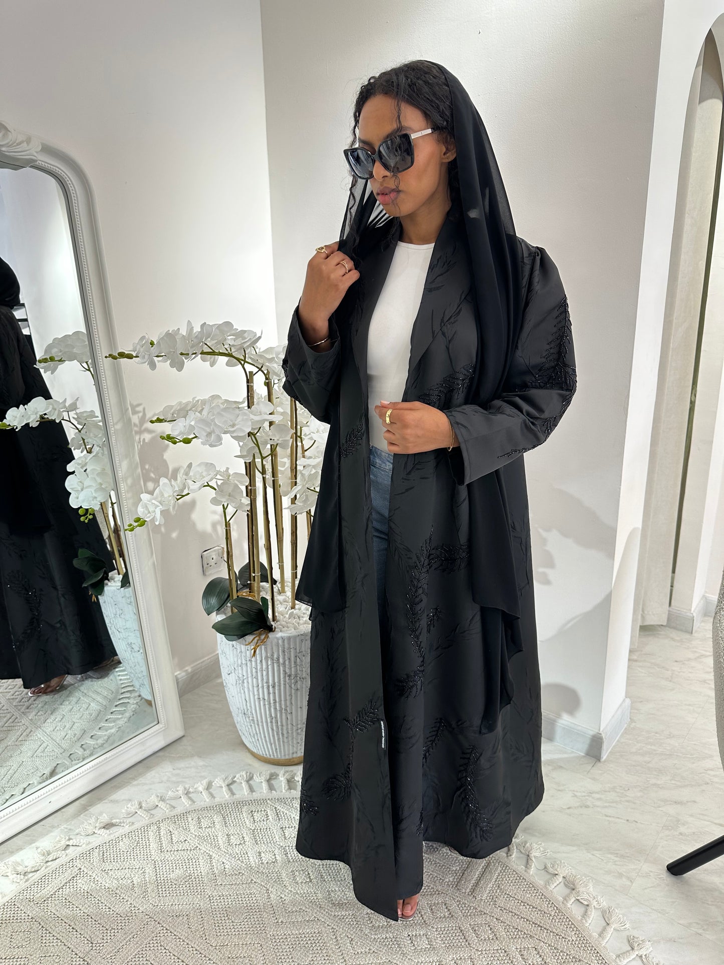 C Black Summer Work Abaya 15