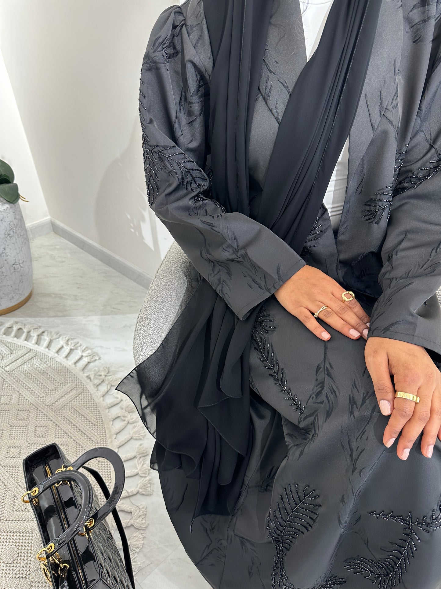 C Black Summer Work Abaya 15