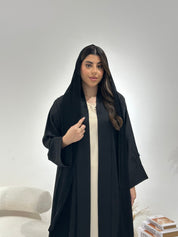 C 1312 Black Beaded Abaya