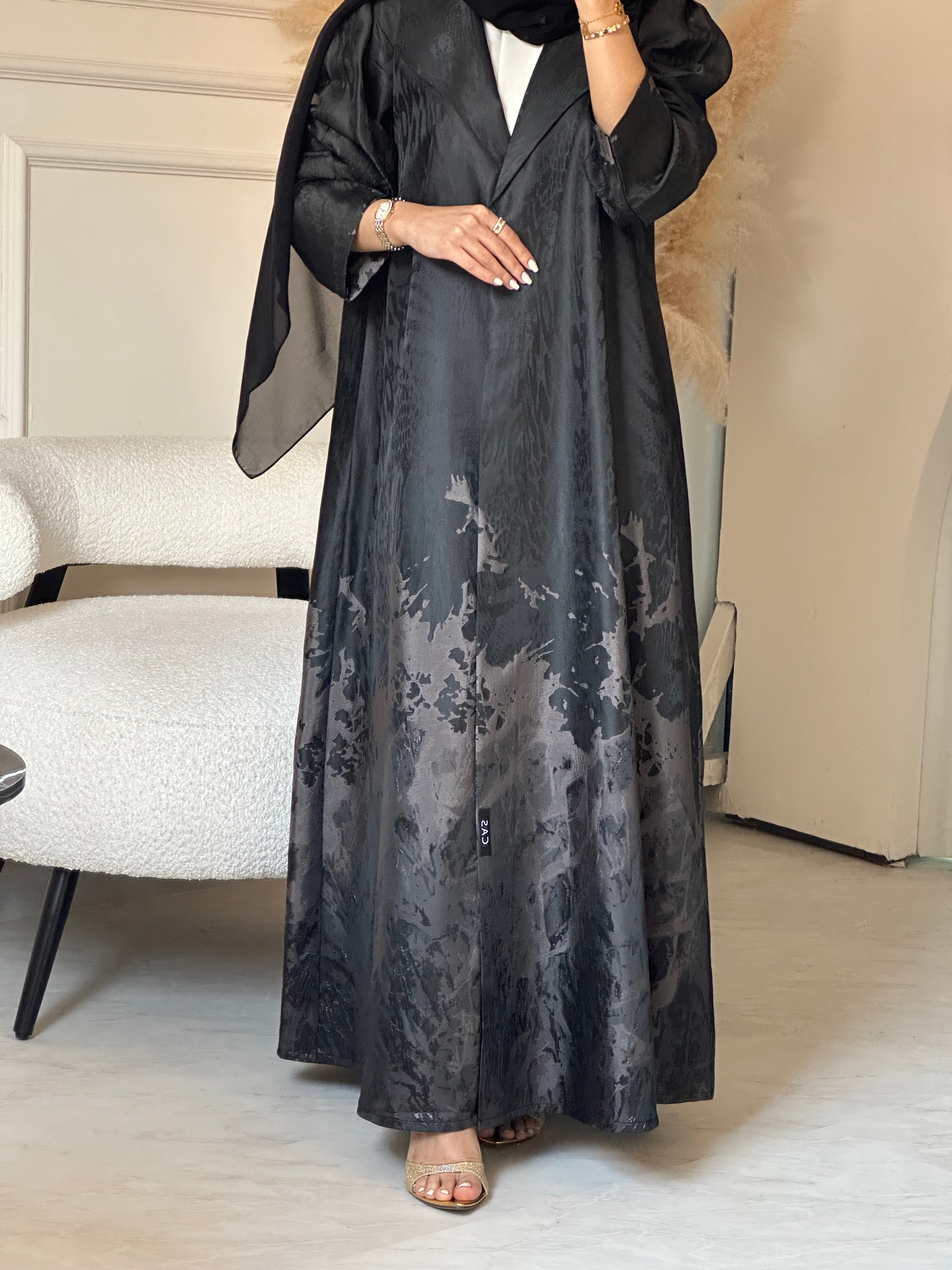 C 0863-01 Rose Gold Coat Abaya