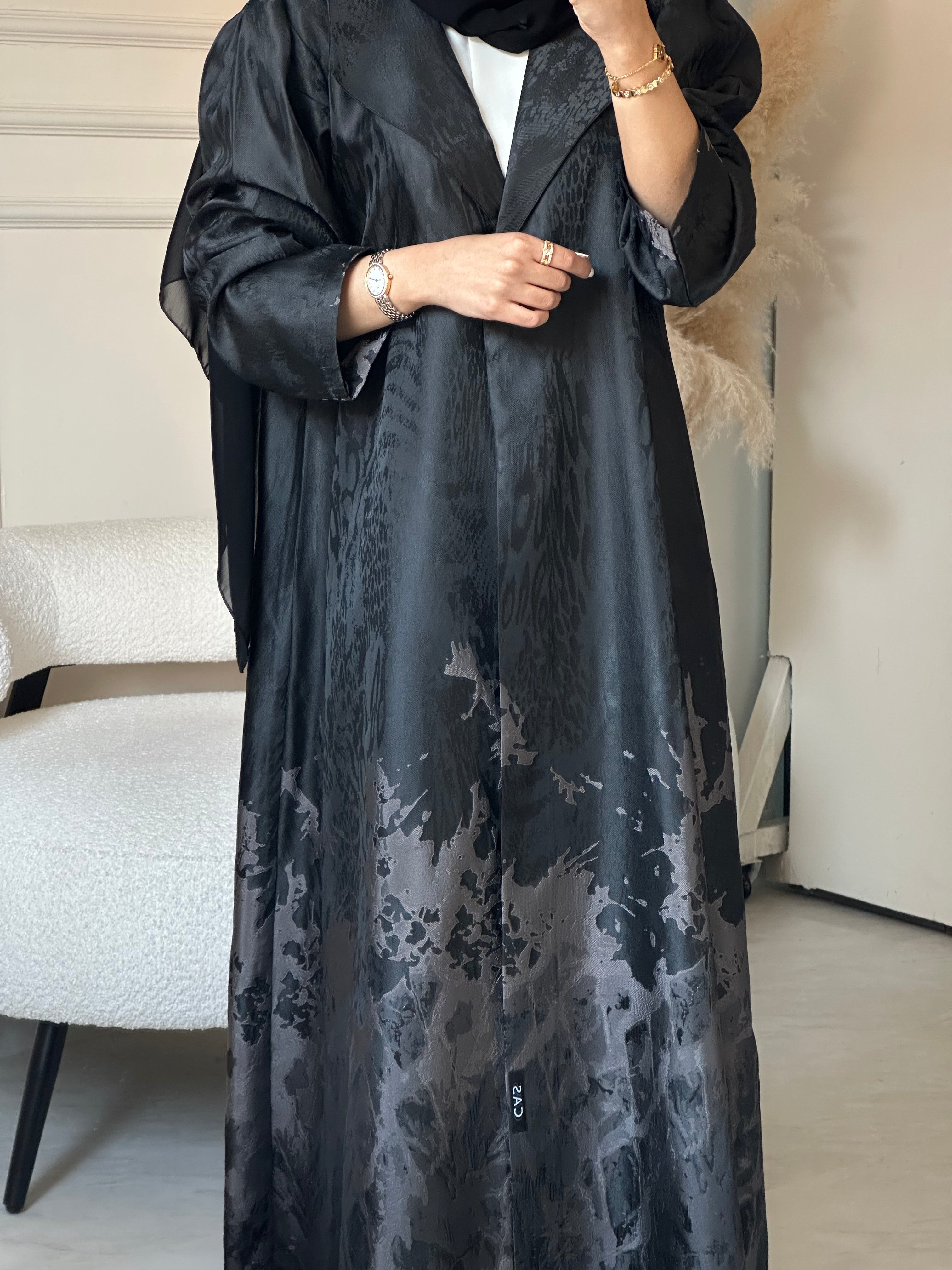 C 0863-01 Rose Gold Coat Abaya