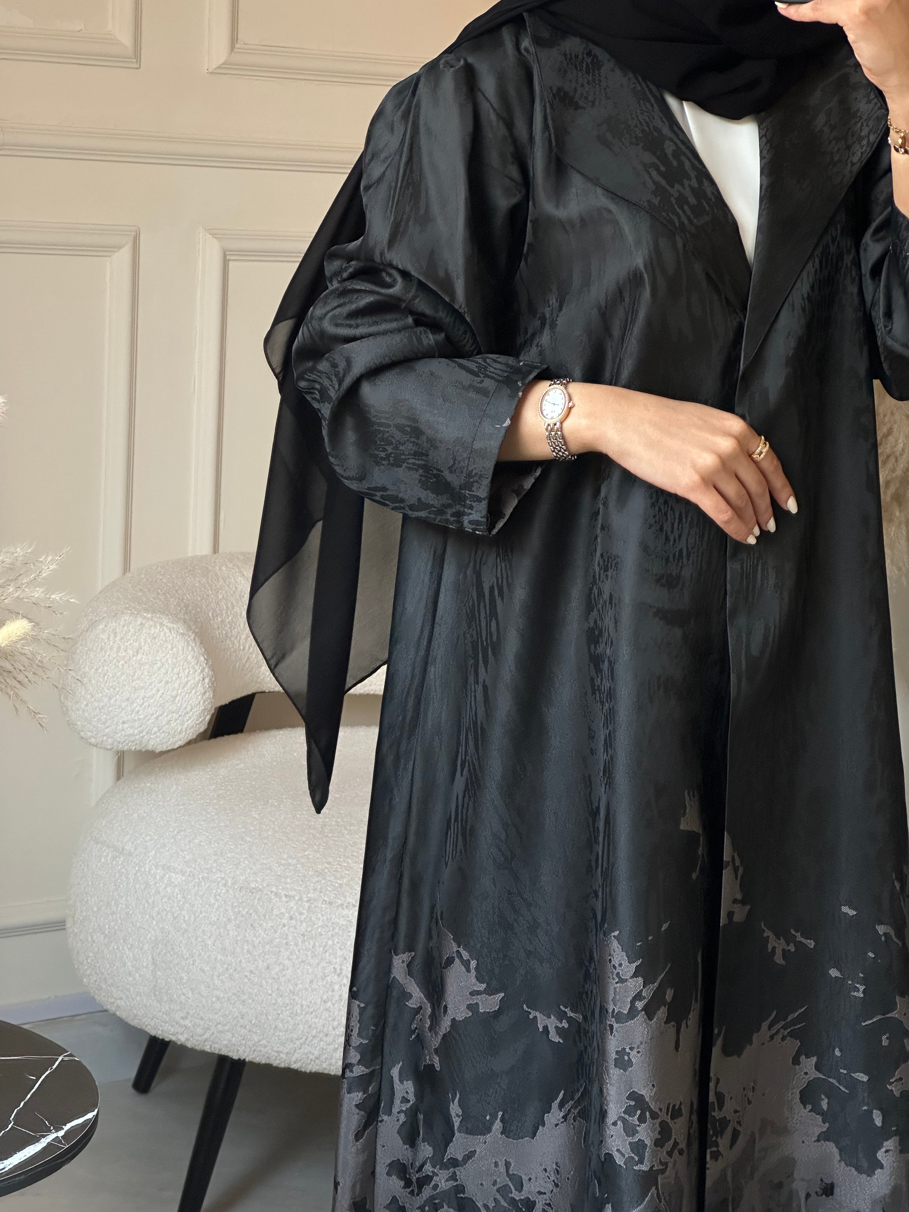 C 0863-01 Rose Gold Coat Abaya