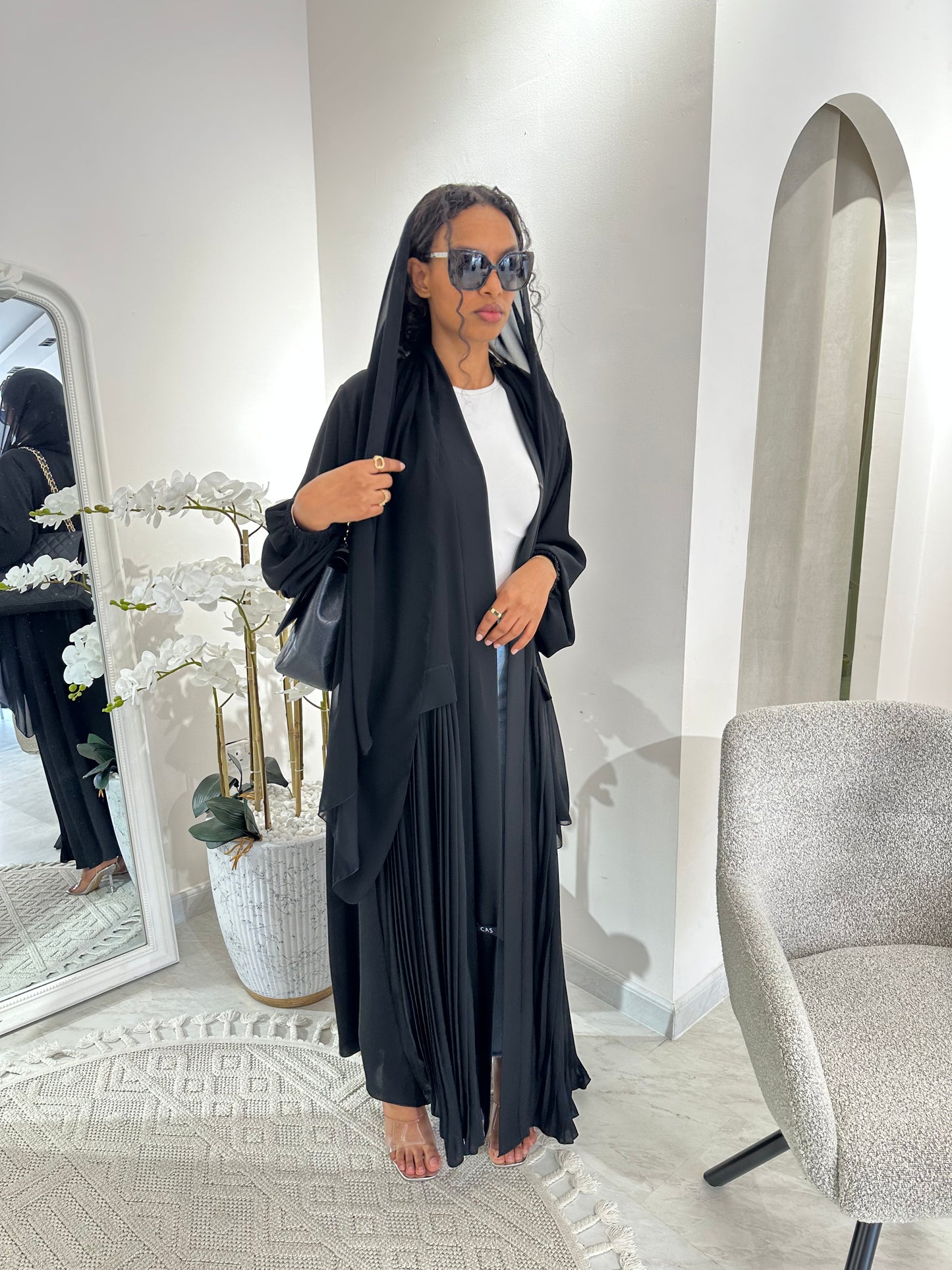 C Black Summer Work Abaya 18