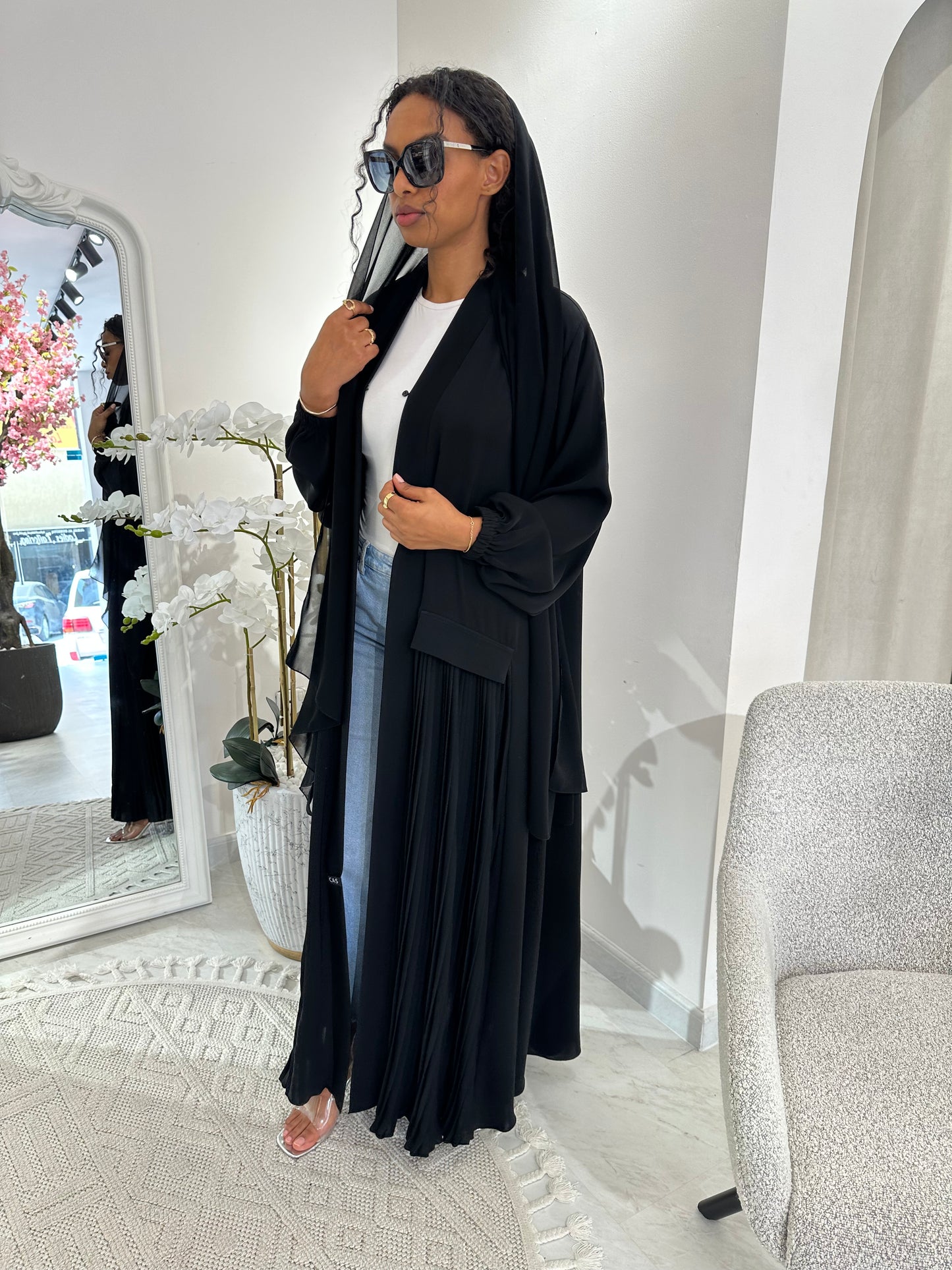 C Black Summer Work Abaya 18