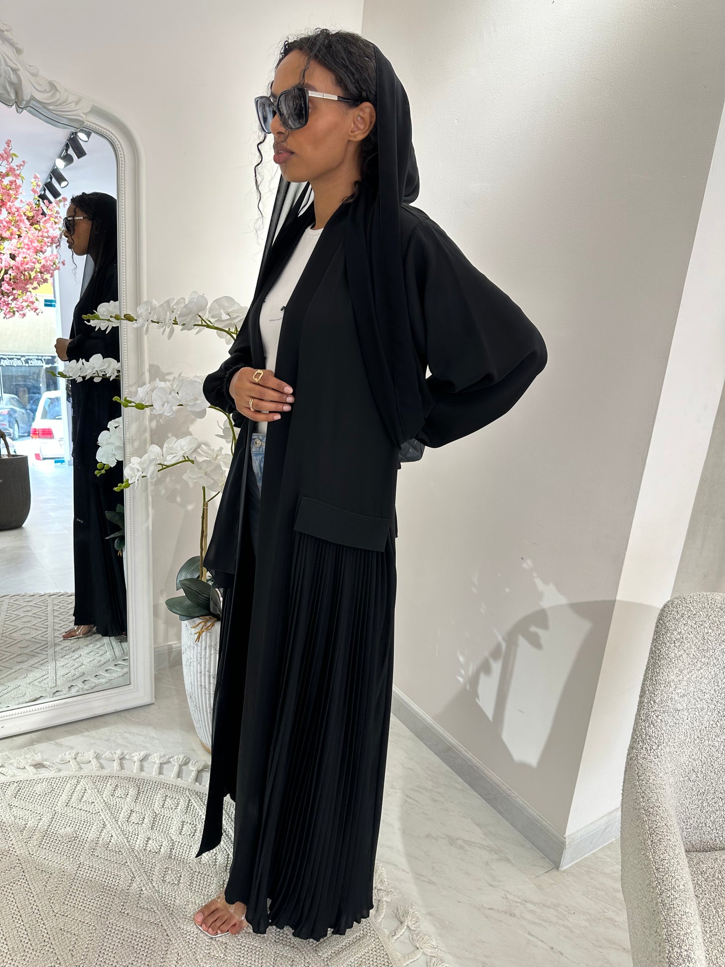 C Black Summer Work Abaya 18