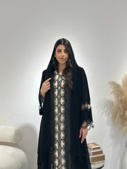 C 1314 Black Lace Abaya