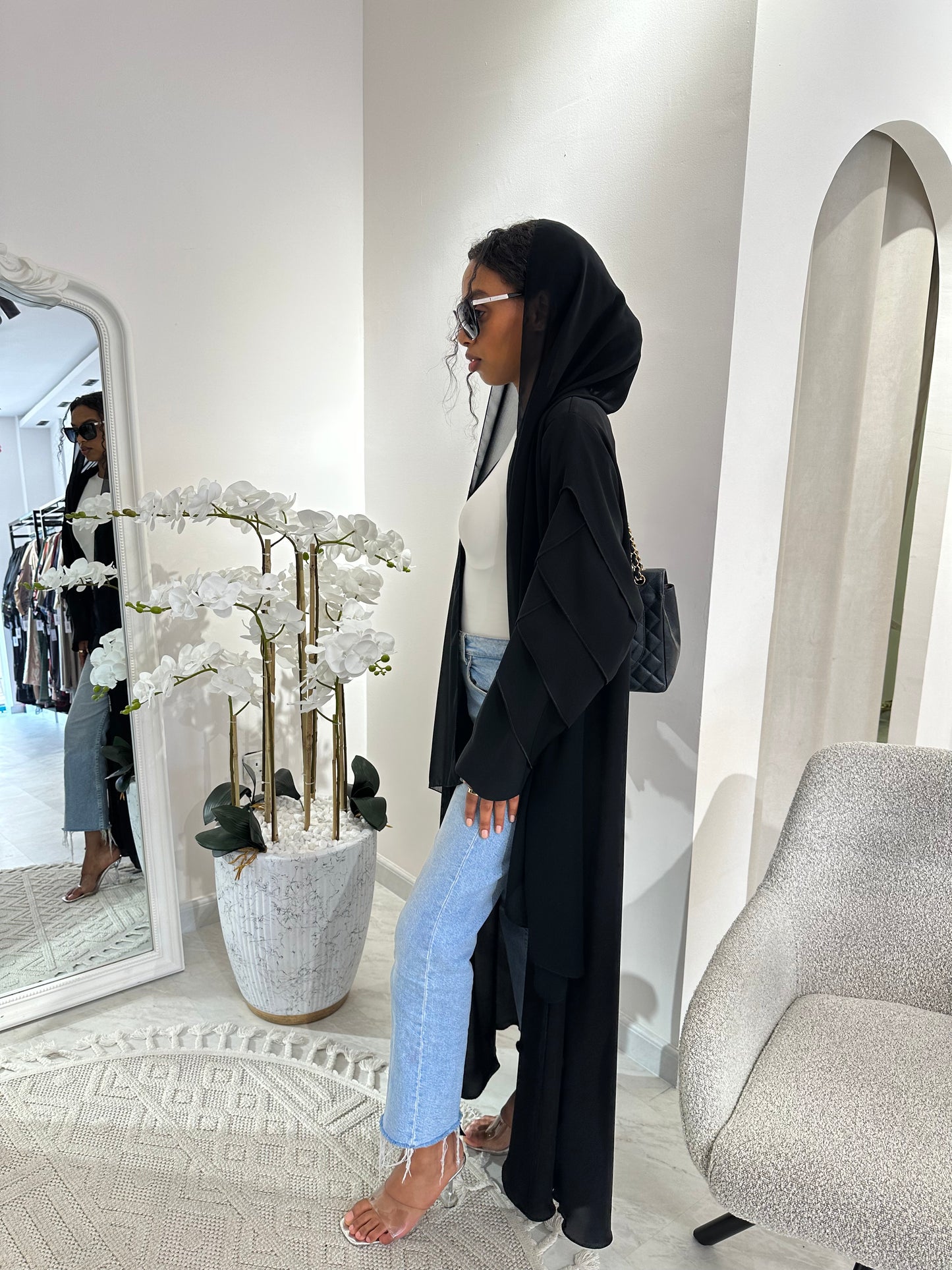 C Black Summer Work Abaya 20