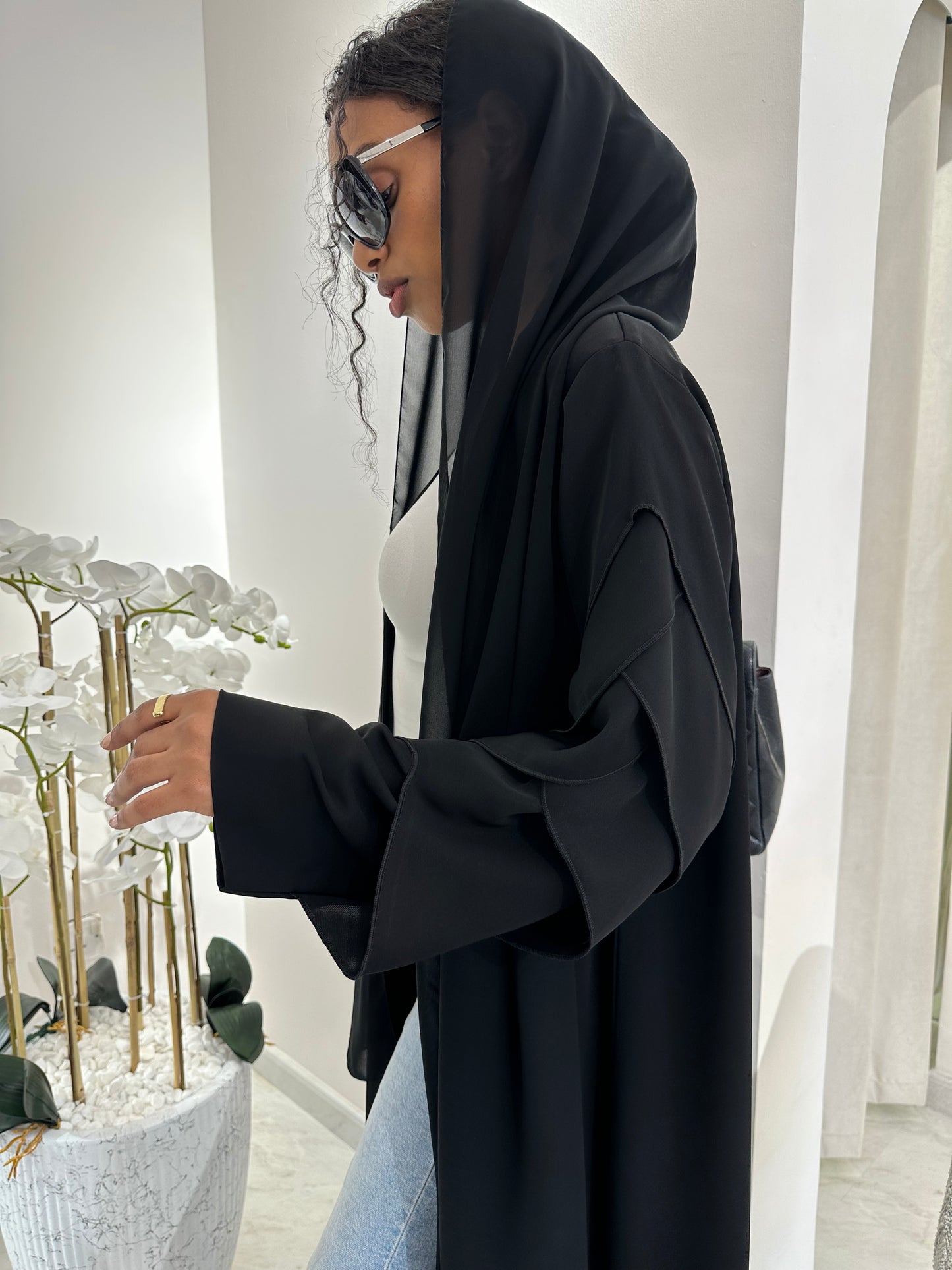 C Black Summer Work Abaya 20