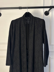 C 1782-02 Black Dantel Abaya