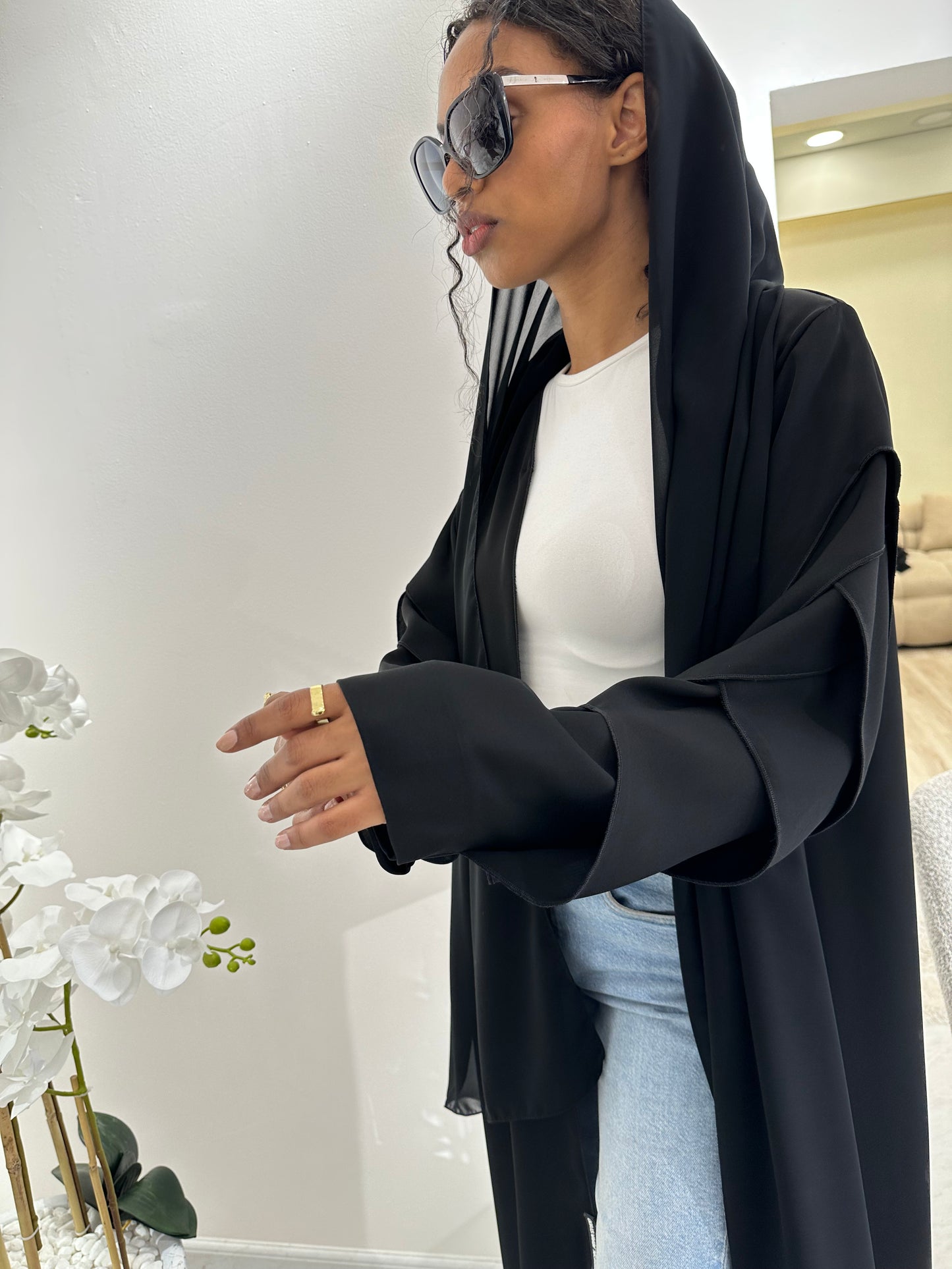 C Black Summer Work Abaya 20