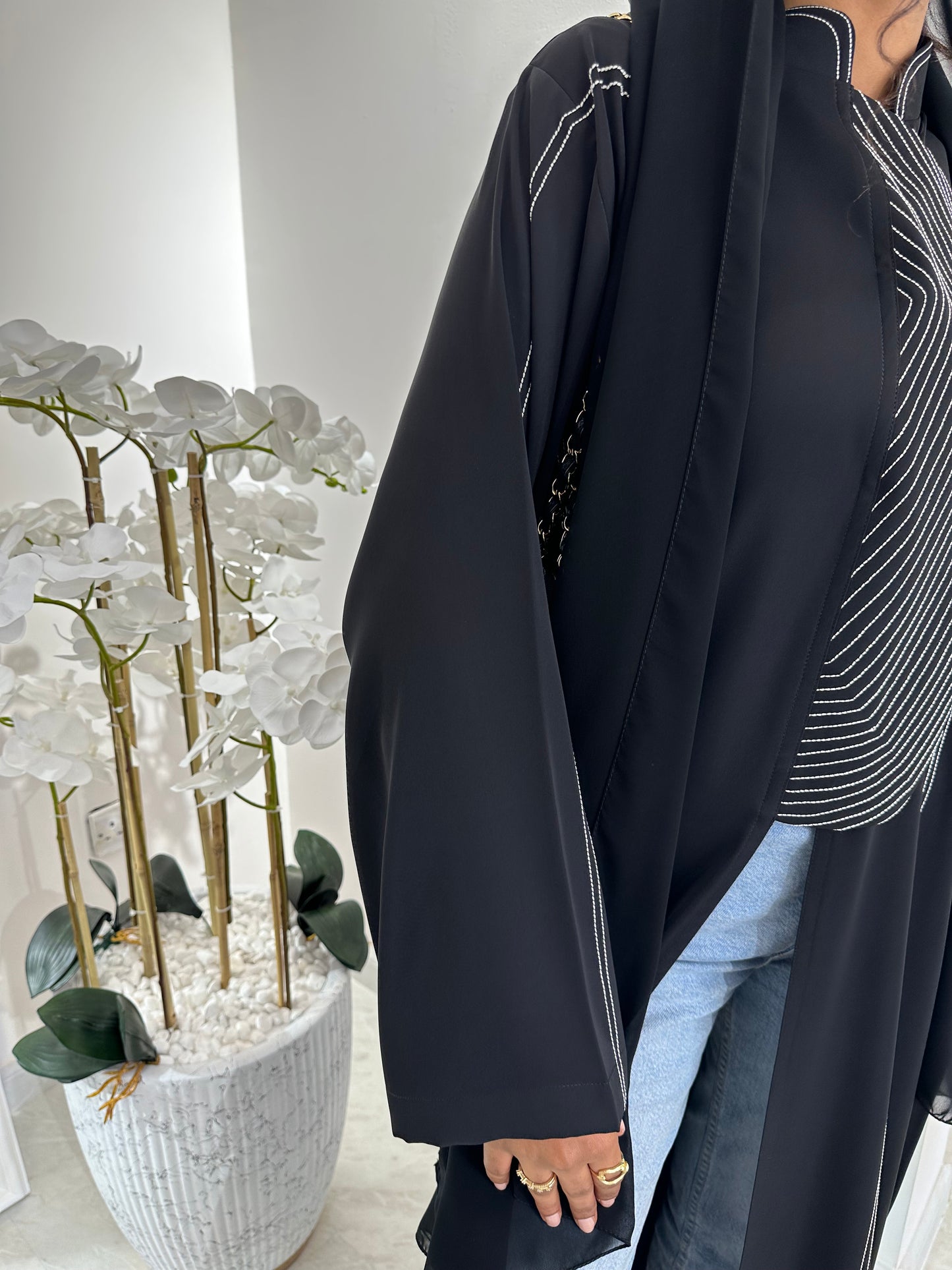 C Black Summer Work Abaya 21