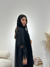 C 1316 Black Lace Abaya