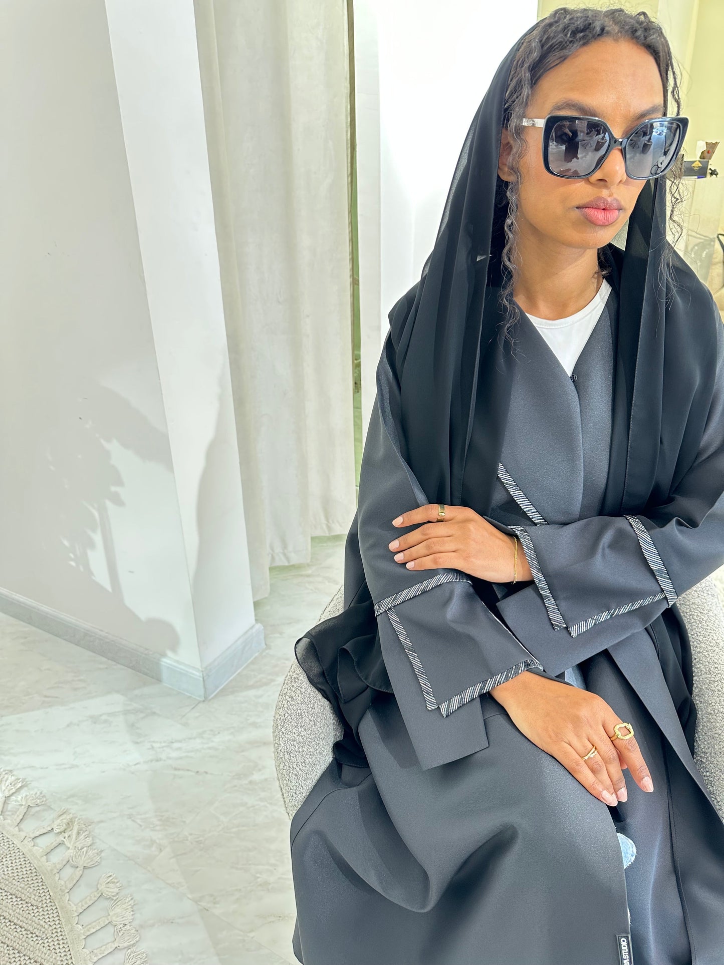 C RTW Black Summer Work Abaya 22