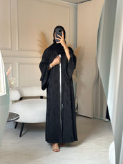 C RTW-U 0885 Black Printed Kloosh Abaya