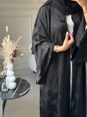 C RTW-U 0885 Black Printed Kloosh Abaya