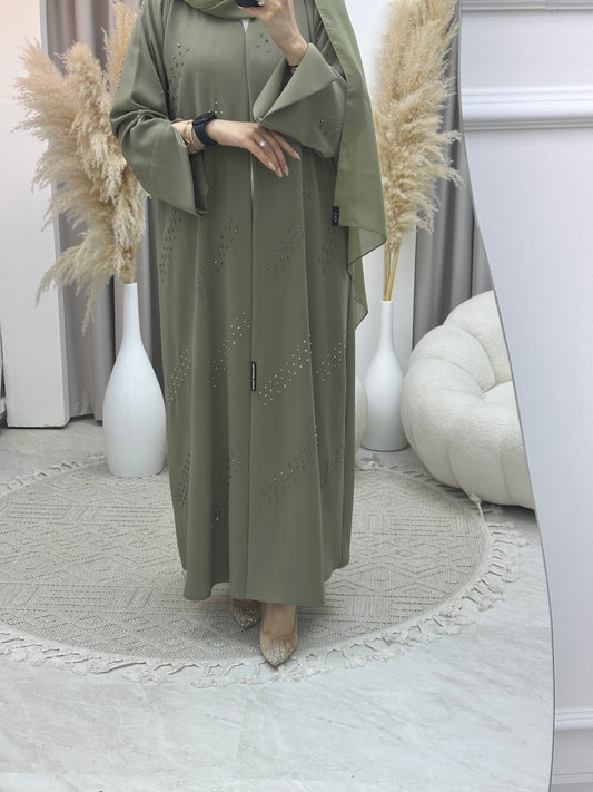 C RTW Ramadan Green Beads Eid Abaya