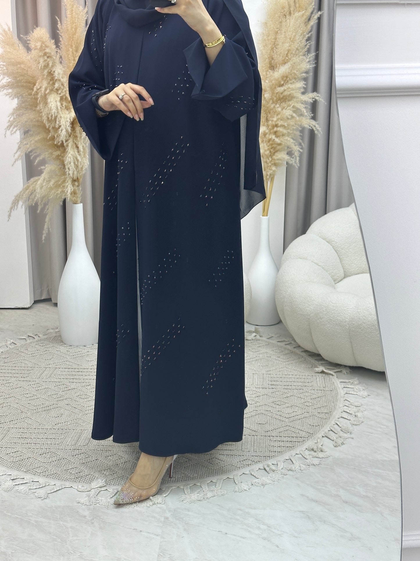 C Ramadan Blue Beads Eid Abaya