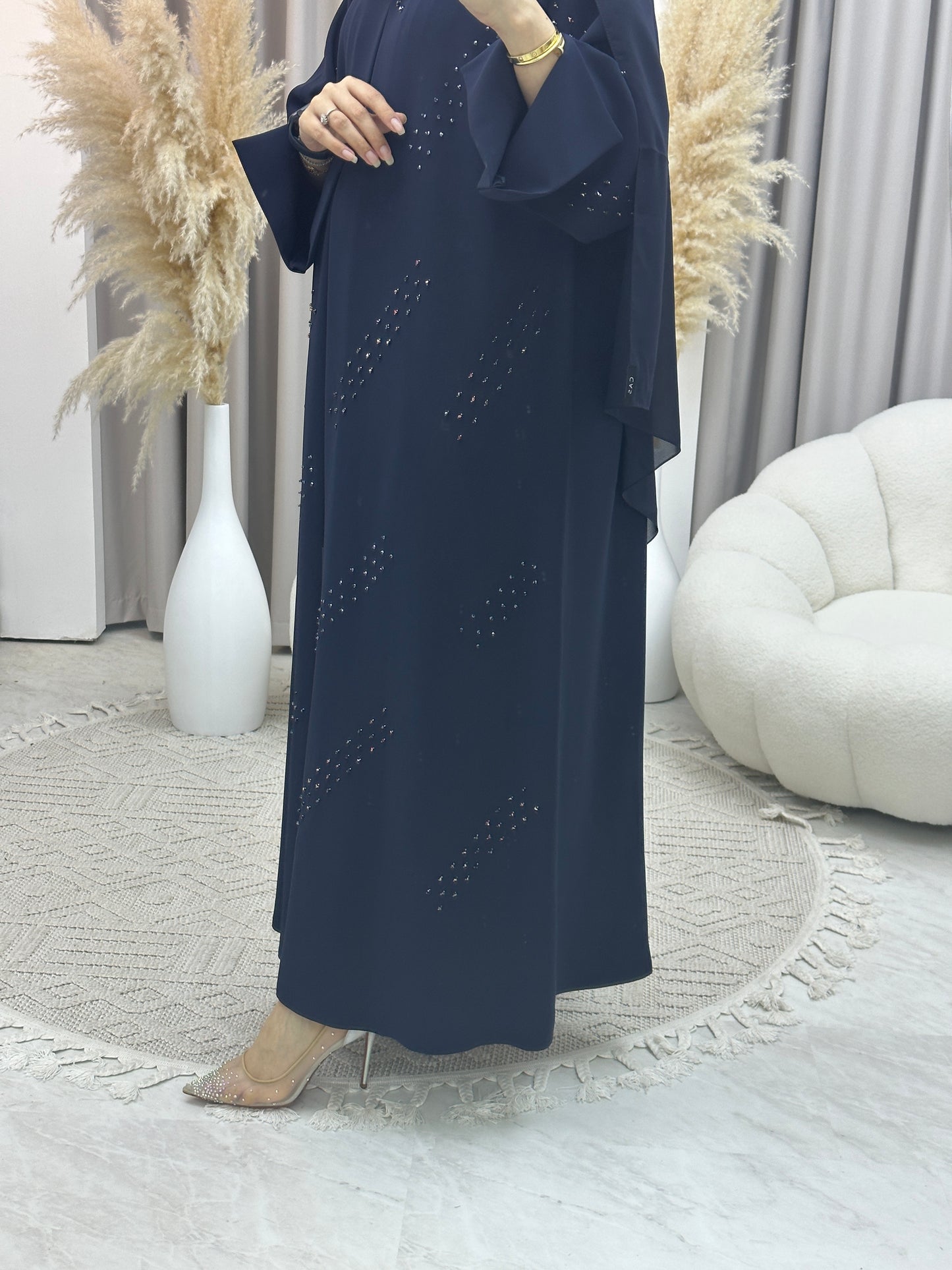 C Ramadan Blue Beads Eid Abaya