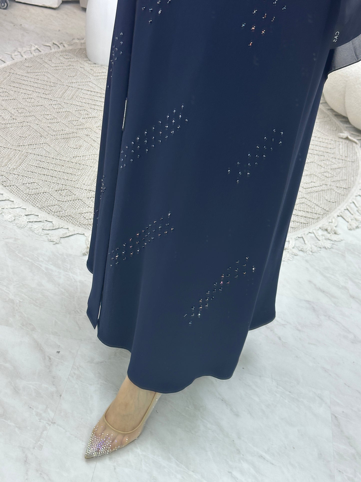 C Ramadan Blue Beads Eid Abaya