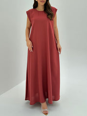 C 009-05 Premium Crimson Under Abaya Dress