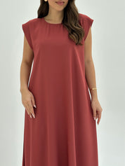 C 009-05 Premium Crimson Under Abaya Dress