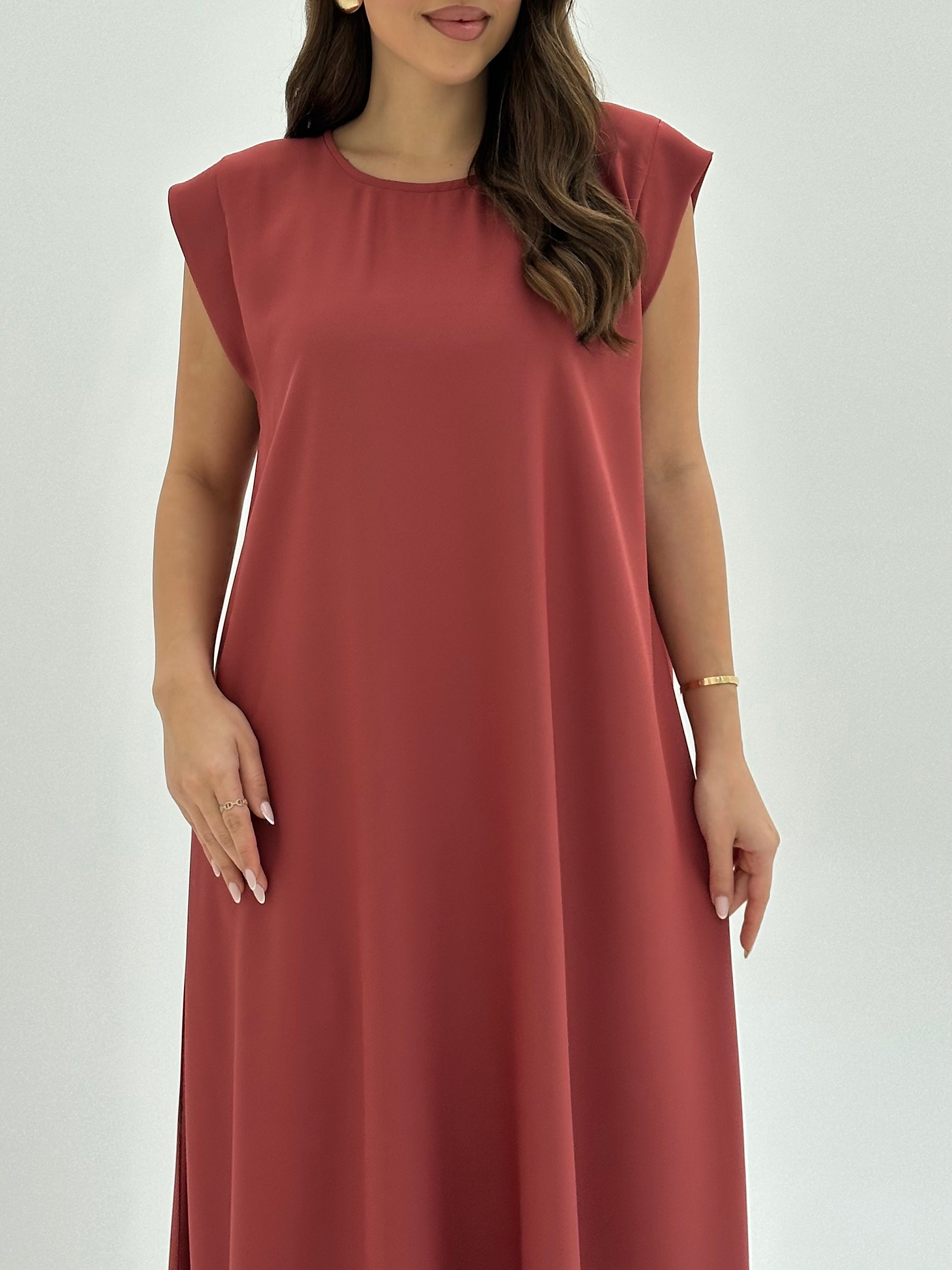 C 009-05 Premium Crimson Under Abaya Dress