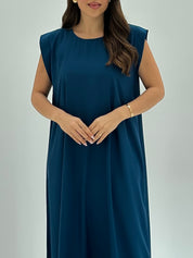 C 009-03 Premium Sapphire Blue Under Abaya Dress