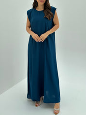 C 009-03 Premium Sapphire Blue Under Abaya Dress