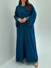 C 1811 Sapphire Blue Lace Abaya