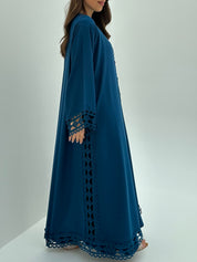 C 1811 Sapphire Blue Lace Abaya