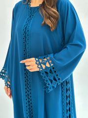 C 1811 Sapphire Blue Lace Abaya