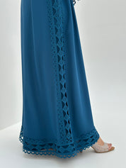 C 1811 Sapphire Blue Lace Abaya