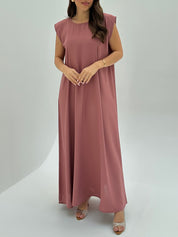 Premium Blush Pink Under Abaya Dress