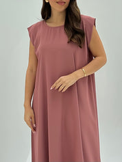 Premium Blush Pink Under Abaya Dress