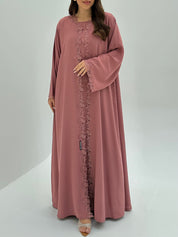 C 1812 Blush Pink Lace Abaya